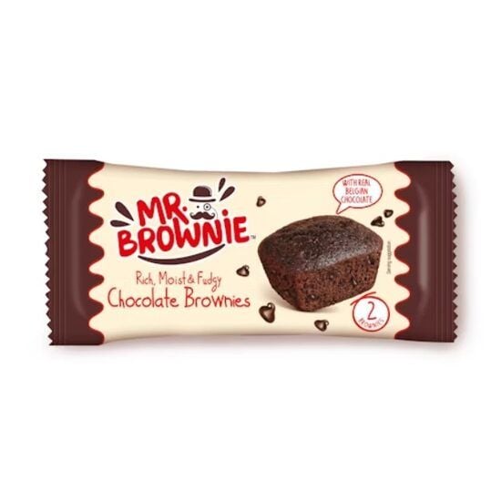 Prajitura cu bucati de ciocolata belgiana Mr Brownie, 50g Engros