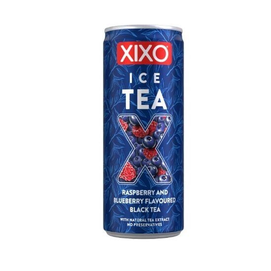 Bautura pe baza de ceai negru XIXO Ice Tea Rasberry & Blueberry , doza, 250ml, SGR Engros