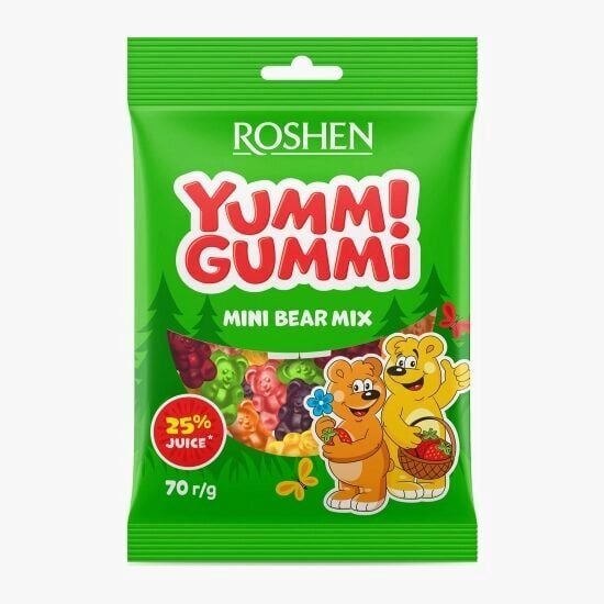 Jeleuri ursuleți cu fructe Yummi Gummi Mini Bear Mix 70g Engros