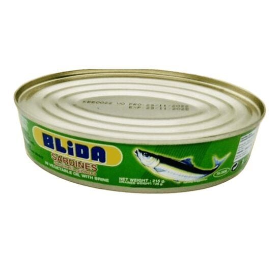 Sardine in ulei vegetal și saramura Blida, 215g Engros