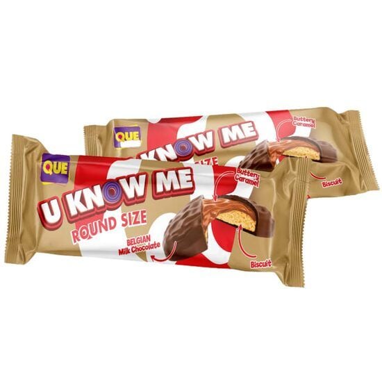Biscuite rotunde cu caramel și ciocolată cu lapte U Know Me, 125g Engros