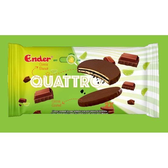 Quattro biscuiti crema de lamaie cu glazura de cacao Ender 42g Engros
