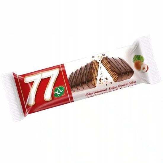 Napolitana cu glazura de ciocolata si crema de alune 77 XL, 60g Engros