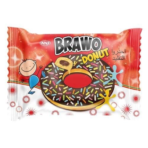 Prajitura Ani Brawo Donut cu bomboane, 40g Engros