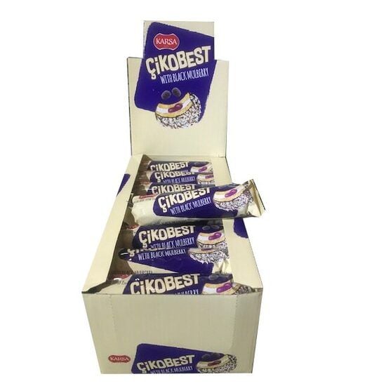 Biscuiti glazurati cu ciocolata si mulberry Cikobest 56g Engros