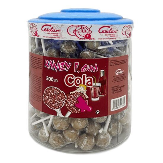 Acadele Ramzi cu guma cu aroma de cola, 9g Engros