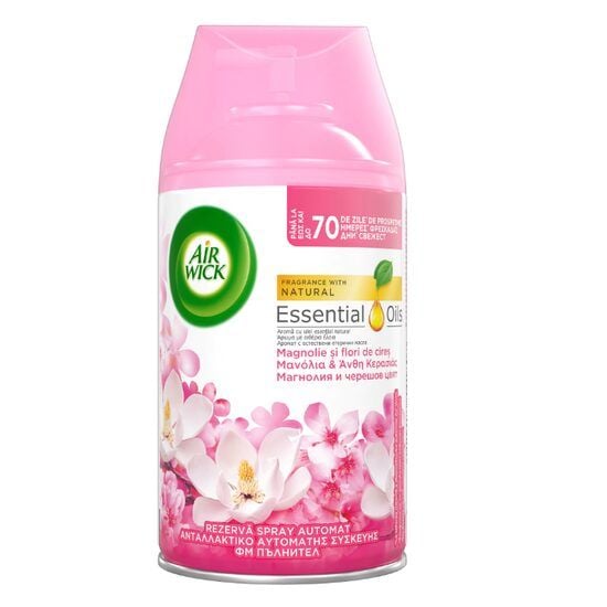 Rezerva odorizant camera Freshmatic Air Wick, Magnolie si flori de cires, 250ml Engros