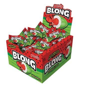 Guma de mestecat Blong Watermelon, umplutura de pepene rosu, 5 g, 40 bucati Engros
