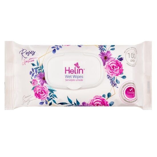 Servetele umede Helin Roses, 100 buc. Engros