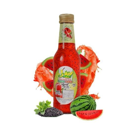 Suc Jolly cu seminte de busuioc, pepene verde si capsuni, 250ml, SGR Engros
