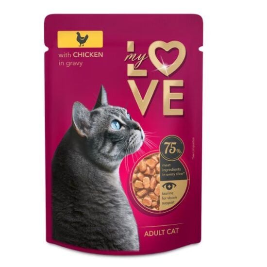 Hrana Umeda Pisici Adulte Pui In Sos Plic My Love 85g Engros