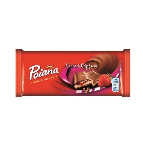 Ciocolata Poiana cu lapte si capsuni 90g Engros