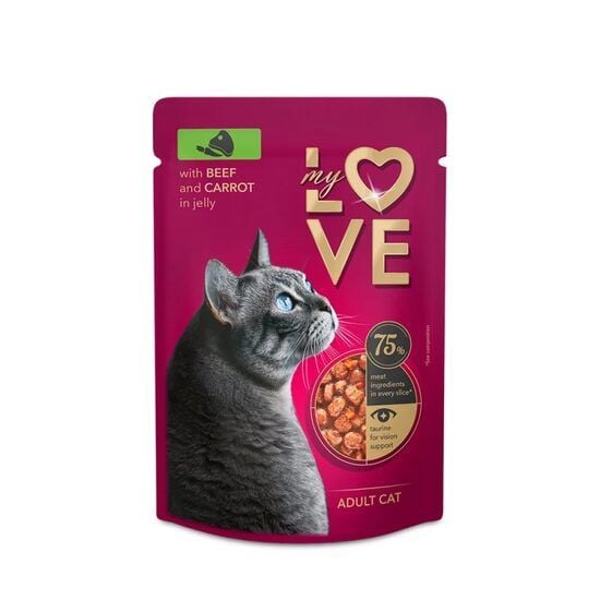 Hrana Umeda Pisici Adulte Vita si legume In Sos Plic My Love 85g Engros