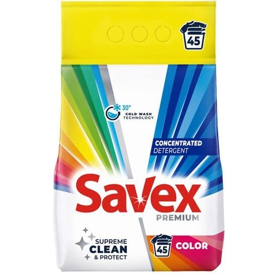 Detergent pudra automat Savex Premium Color, 45 spalari, 3.6 kg Engros