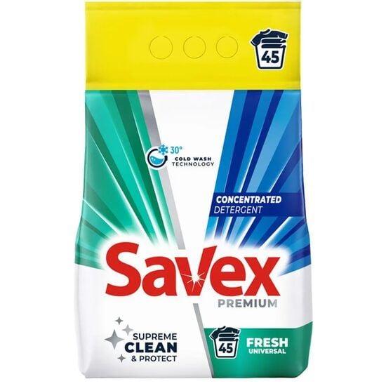Detergent pudra automat Savex Premium Fresh Universal, 45 spalari, 3.6 kg Engros