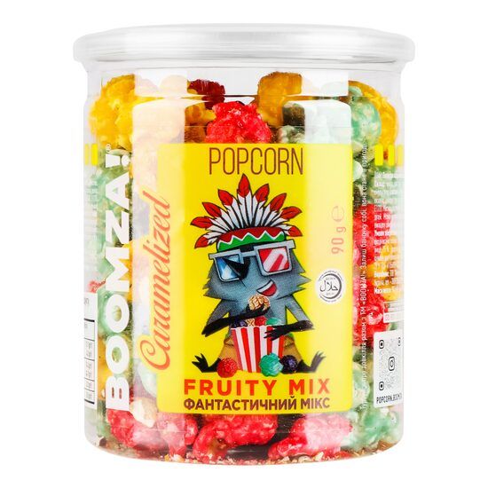 Popcorn caramelizat cu aroma de fructe Boomza, 90g Engros