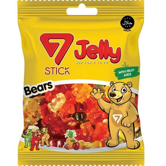 7 Stick Jelly Bears – jeleuri în formă de ursuleți, 80g Engros