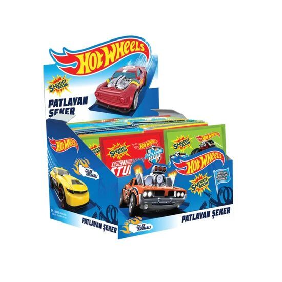 Bomboana pocnitoare baieti Popping Candy Hot Wheels, 7g Engros