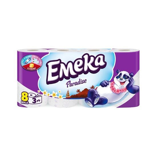 Hartie igienica Emeka, 3 straturi, 8 role, Paradise Engros