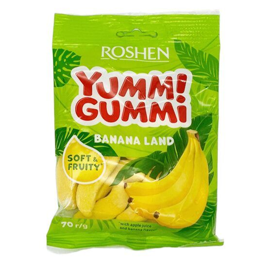 Roshen Yummi Gummi Jeleuri Banana Land 70g 22 buc Engros