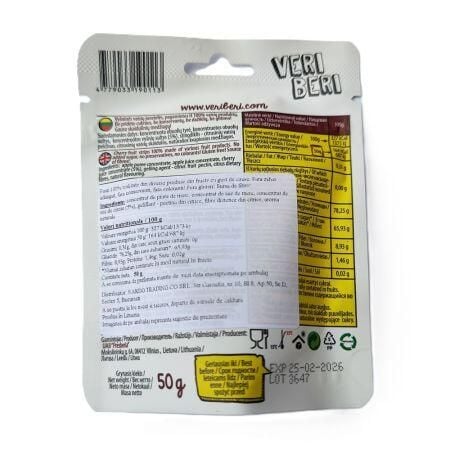 Jeleuri din fructe Veri Beri – Aromă naturală de cireșe, 50 g Engros