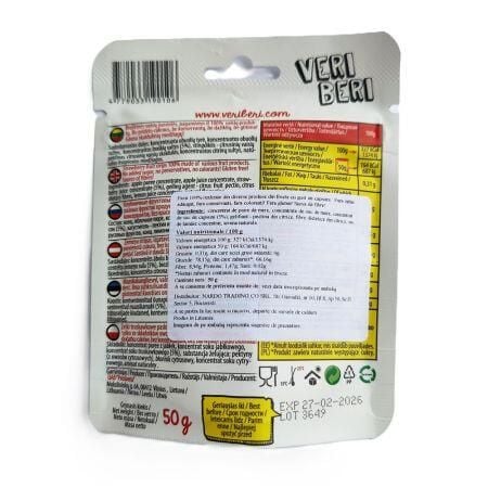 Jeleuri din fructe Veri Beri – Aromă naturală de căpșuni, 50 g Engros
