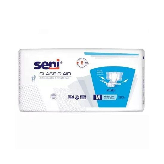 Scutece adulti Classic Air, Medium, 30 bucati, Seni Engros