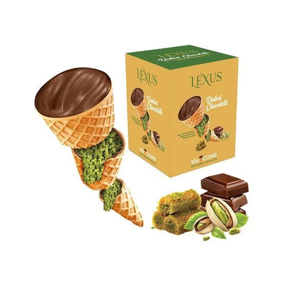 Lexus Cornet Dubai 135g – desert crocant cu cremă fină, gust rafinat oriental Engros