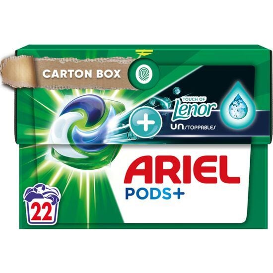 Detergent de rufe capsule Ariel PODS+ Touch of Lenor Unstoppables, 22 spalari Engros