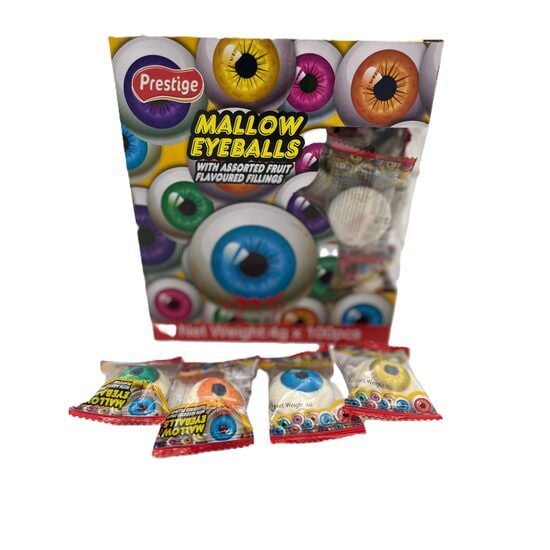 Acadea marshmallow Eyeballs, cu aroma de fructe, Prestige, 4g Engros