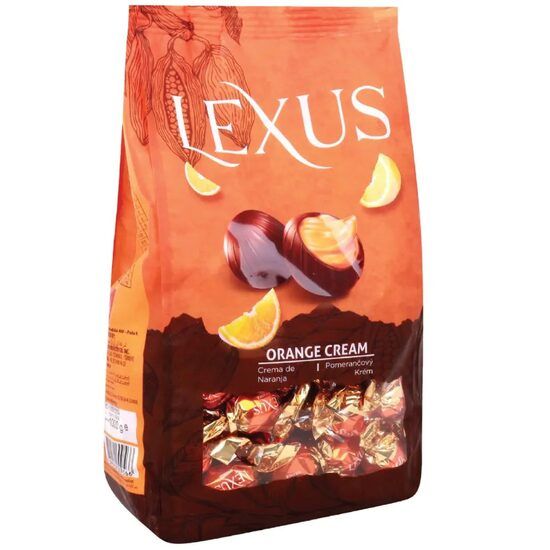 Lexus, praline de ciocolata cu crema de portocale, 1000g Engros