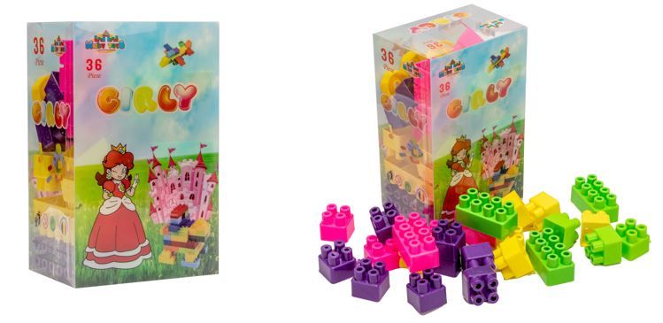 Jucarie Set Cuburi Constructie 36 Piese , EnGros
