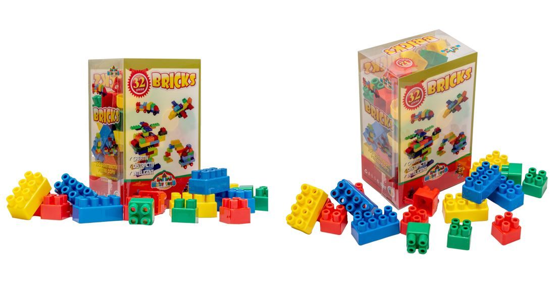 Jucarie Set Cuburi Constructie 32 Piese , EnGros
