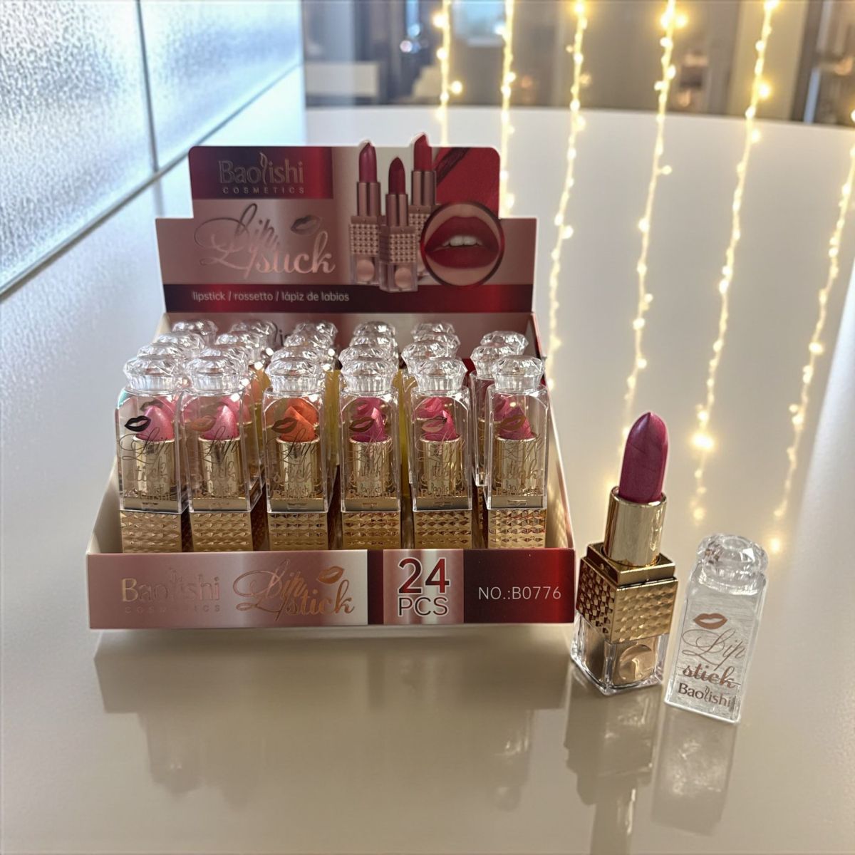 Ruj clasic Baolishi Cosmetics – ambalaj elegant – B0776 Engros
