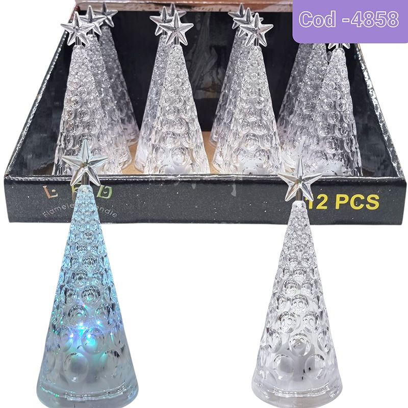 Decoratiune cu lumini pe baterii cu lumina calda, 12/ buc pe set 4.5 x 11 cm