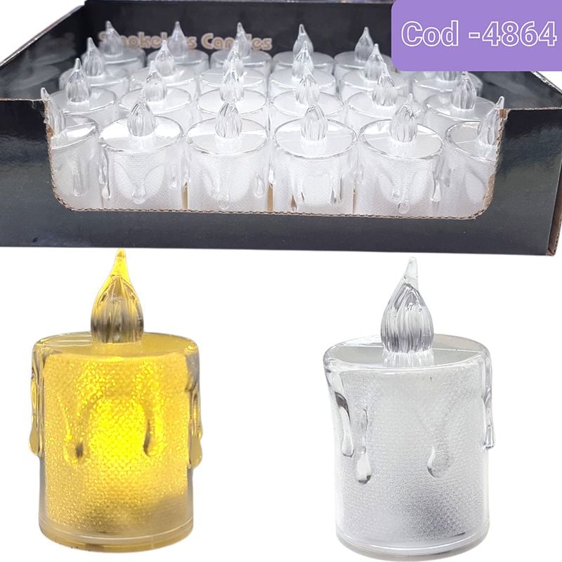 Lumanari led cu lumina calda pe baterii 24/buc pe set 3.5 x 7 cm