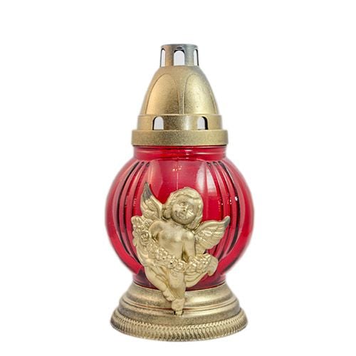 Candela s9i 30 ore 20cm engros culoare alb/rosu