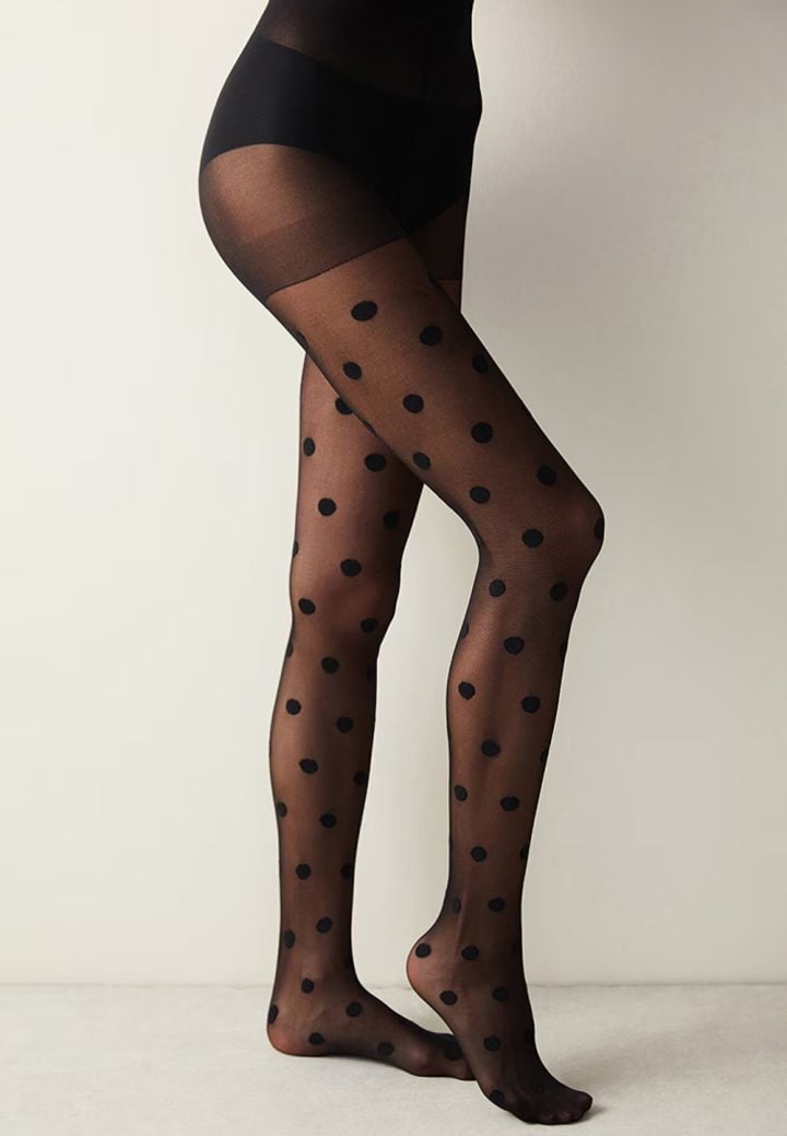 Dres Penti ,,Big Dots\'\' 30 DEN – Negru, Model cu Buline Mari ,Engros