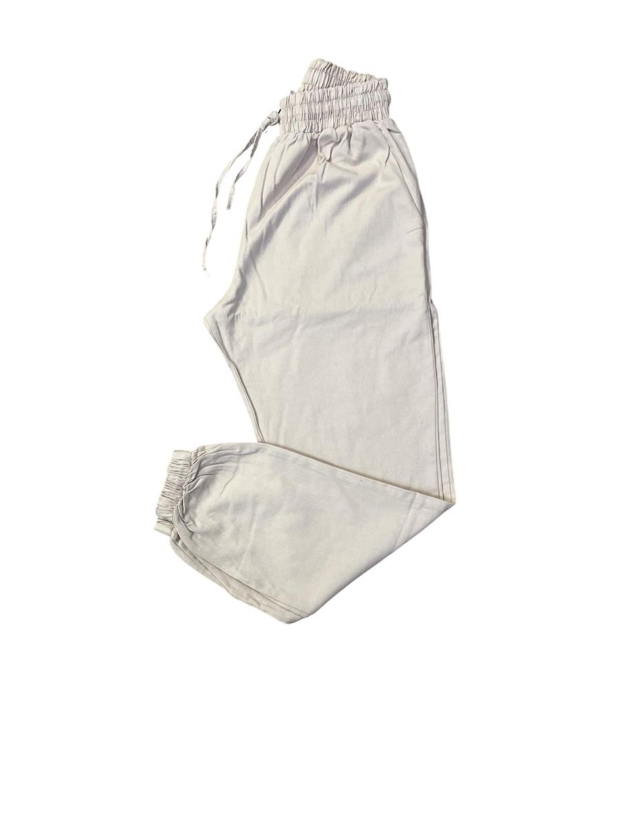 Blugi Damă cu Banda Elastica in Talie si  Glezne, Culoare Crem, Engros