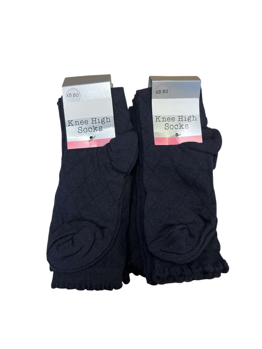 Set de 3 Perechi de Sosete Fetite 3/4 .Culoare Bleumarin,Engros