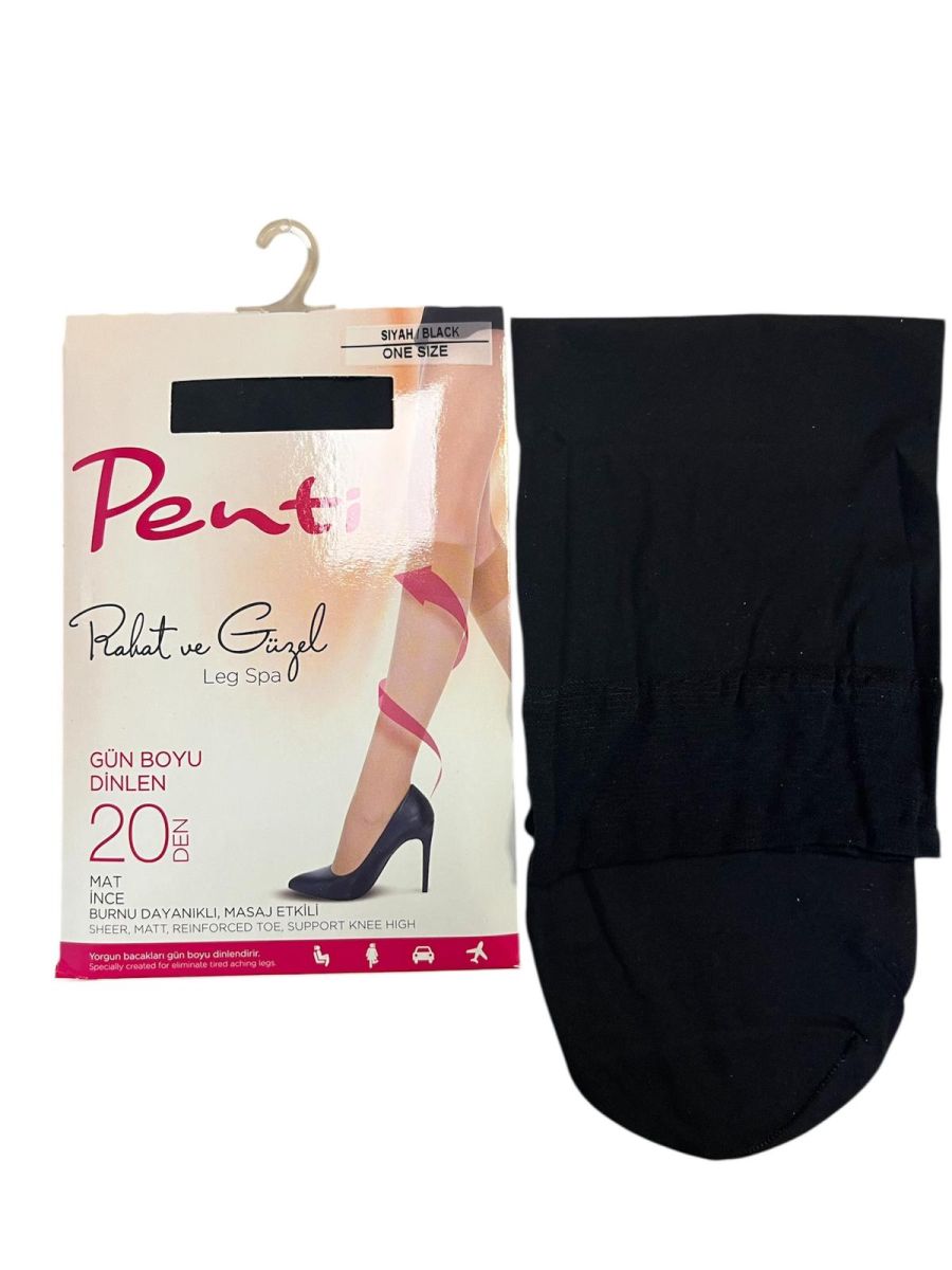 Sosete pana la genunchi Penti, Gün Boyu Dinlen, FIT 20 den,Negru,Engros