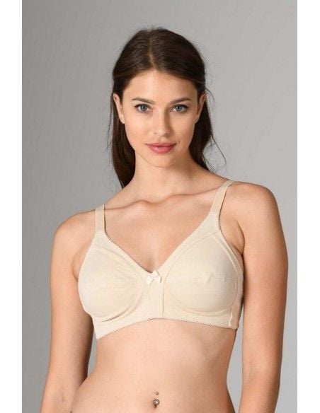 Sutien NBB damă minimizer fără armătură, din bumbac, Bej, Engros