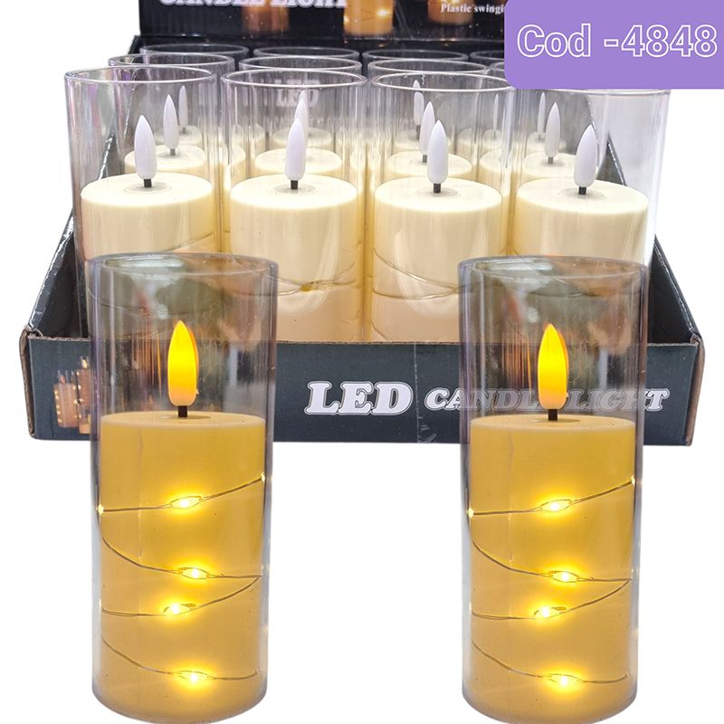 Lumanari led cu lumina calda pe baterii 12/buc pe set 5 x 12.5 cm