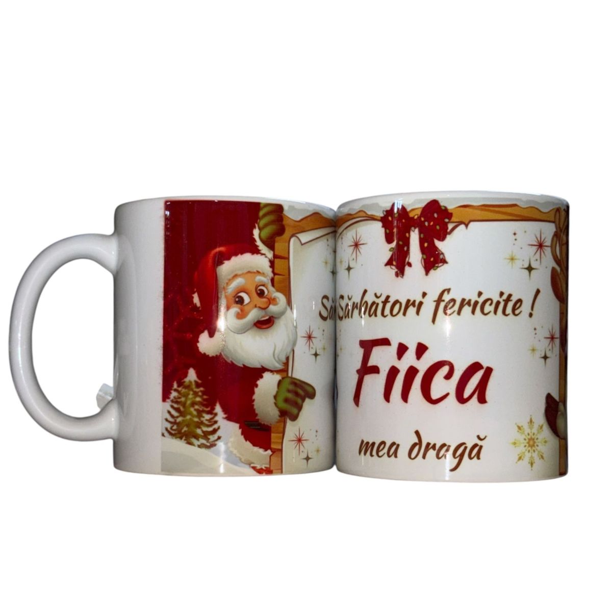 Set căni Crăciun ,en gros ,pentru Fiica 12/set 330ml