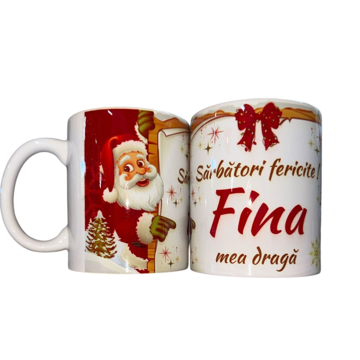 Set căni Crăciun ,en gros ,pentru Fina 12/set 330ml