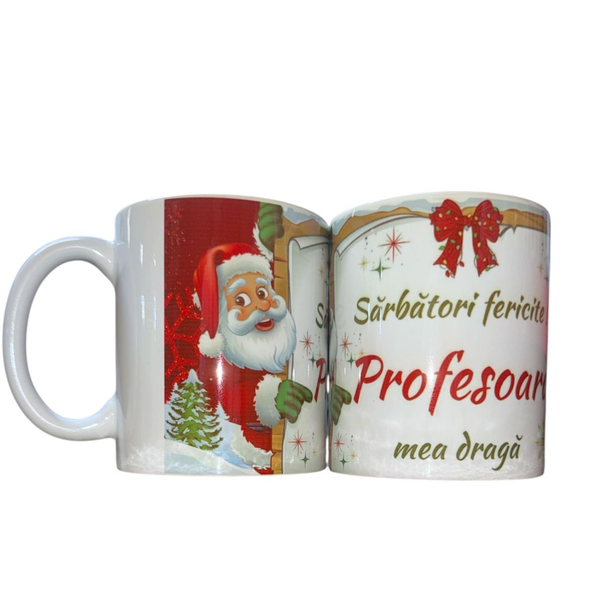 Set căni Crăciun ,en gros ,pentru Profesoara 12/set 330ml