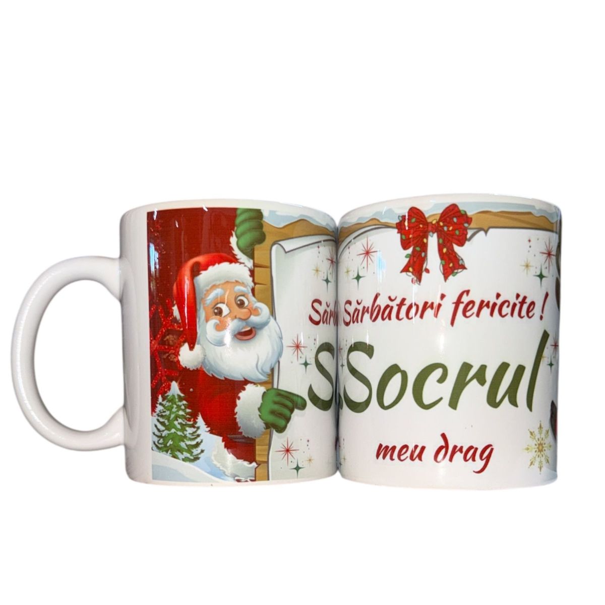 Set căni Crăciun ,en gros ,pentru Socrul 12/set 330ml