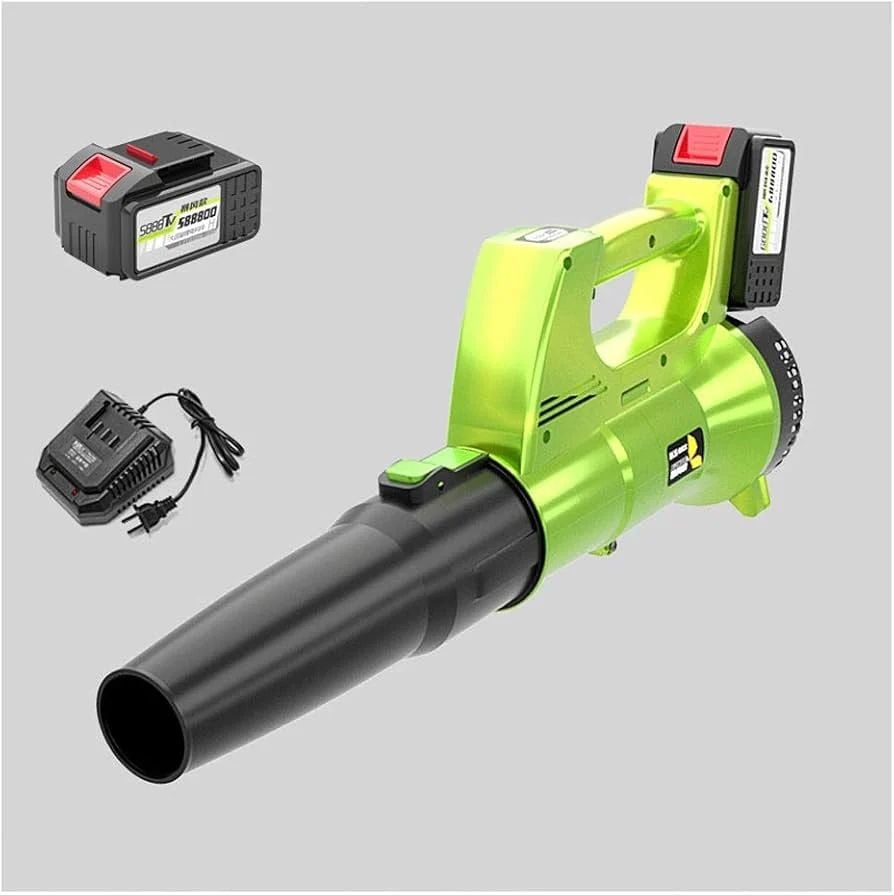 Suflanta de frunze electrica cu 2 Acumulatori, Putere 3500W, 12.000 De Rotatii/min, Volum Aer 2.3 Metri Cubi/Minut, Negru/Verde angro engros