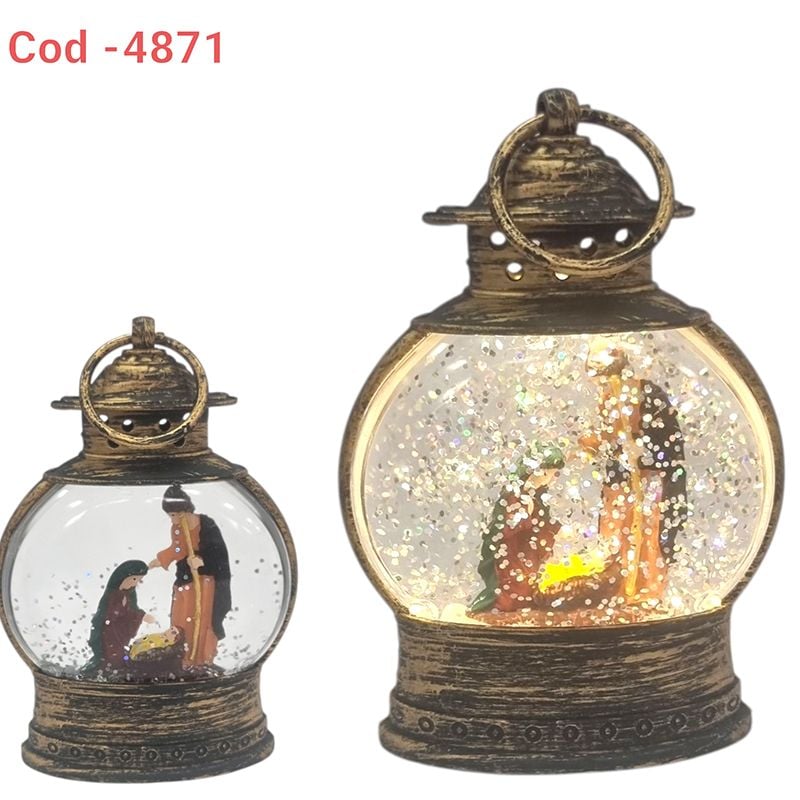 Decoratiune luminoasa -Felinar de Crăciun 9 x 16 cm