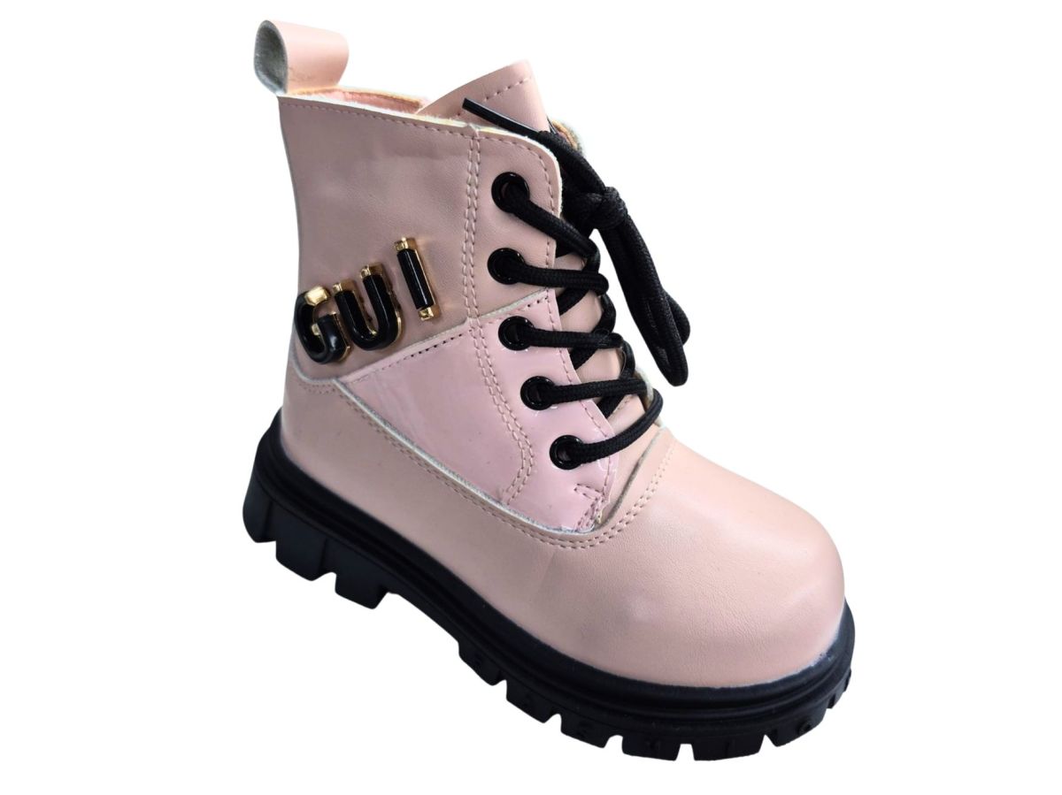 Ghete Iarna Fetite, Accesoriu Metalic Atasat, Interior Captusit, Inchidere Fermoar+Siret, Engross, Marimi 26-31, 8buc/bax roz